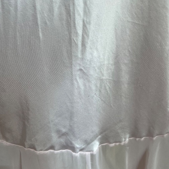 On hold! Vintage Satin Embroidered Beaded Front Slit Fairy Dress Slip - Picture 7 of 9